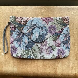 Vintage Flower Tapestry Envelope Clutch